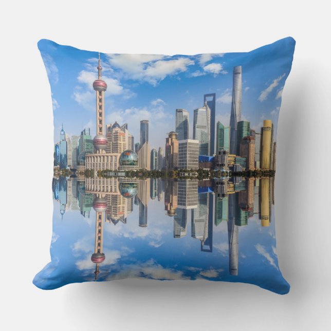 Shanghai Waterfront kussens (Voorkant)