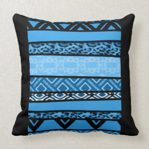 Shango Blue Tribal Design Kussen