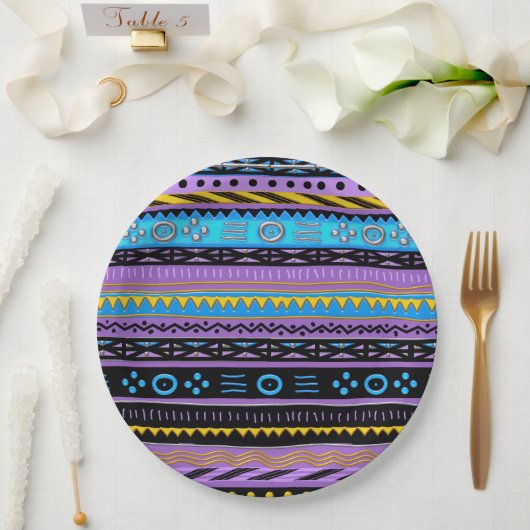 Shango Modern African Print Paper Borden Papieren Bordje (Huwelijk)