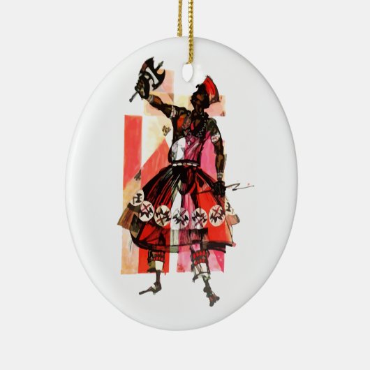 Shango orisha keramisch ornament (Rechts)