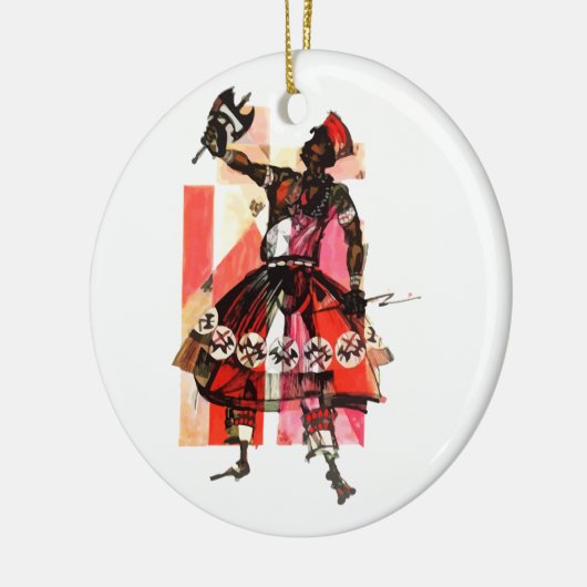 Shango orisha keramisch ornament (Links)