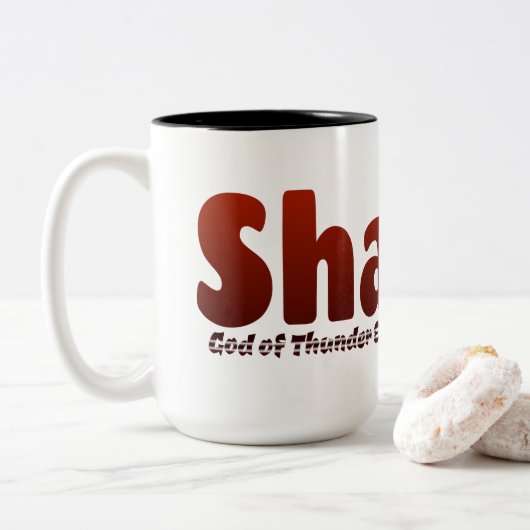 Shango Tweekleurige Koffiemok (Met donut)