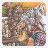 Shango Vierkante Sticker (Voorkant)