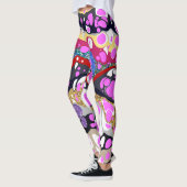 Shani - Multicolored, abstract ontwerp Leggings (Links)