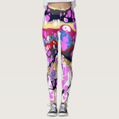 Shani - Multicolored, abstract ontwerp Leggings (Voorkant)