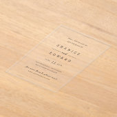 Shanice Modern Wedding Save the Date Acryl Uitnodigingen (Laagn)