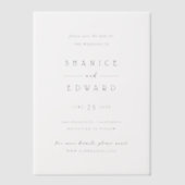 Shanice Modern Wedding Save the Date Vellum Uitnodigingen (Voorkant)