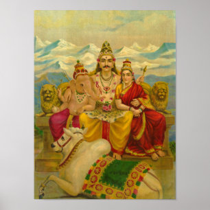 Shankar door Raja Ravi Varma Poster