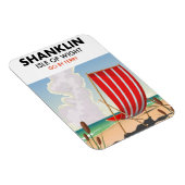 Shanklin Beach eiland wight reisposter. Magneet (Rechterzijde)