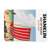 Shanklin Beach eiland wight reisposter. Magneet (Horizontaal)