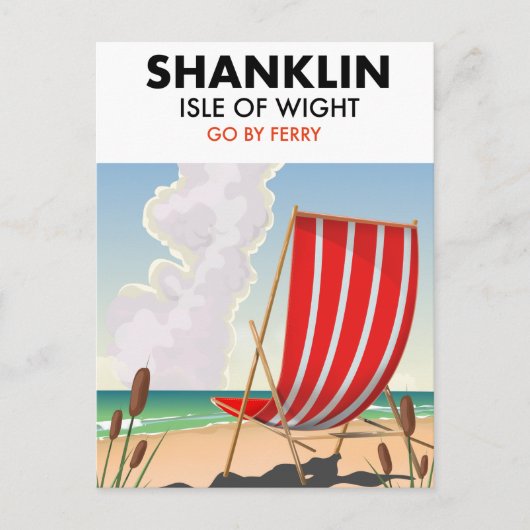 Shanklin Beach is een reisposter. Briefkaart (Voorkant)