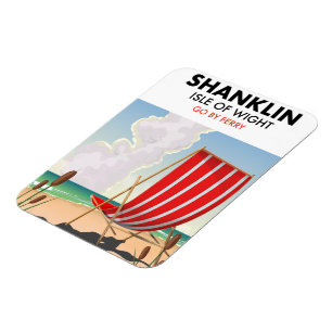 Shanklin Beach is een reisposter. Magneet