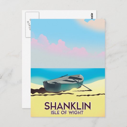 Shanklin, eiland Wight vintage poster Briefkaart (Voorkant / Achterkant)