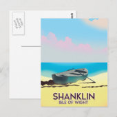 Shanklin, Isle of Wight vintage reisposter Briefkaart (Voorkant / Achterkant)