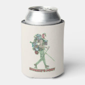 Shanks's pony grappige wandelaar blikjeskoeler (Blikje Voorkant)