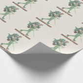 Shanks's pony grappige wandelaar cadeaupapier (Hoek)