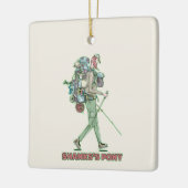 Shanks's pony grappige wandelaar keramisch ornament (Links)