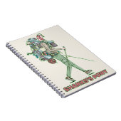 Shanks's pony grappige wandelaar notitieboek (Rechterzijde)