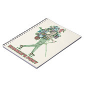 Shanks's pony grappige wandelaar notitieboek (Linkerzijde)