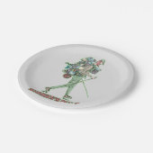 Shanks's pony grappige wandelaar papieren bordje (Gekanteld)