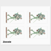 Shanks's pony grappige wandelaar rechthoekige sticker (Vel)