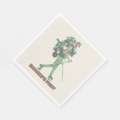 Shanks's pony grappige wandelaar servet (Hoek)