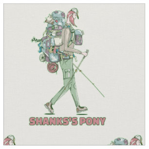 Shanks's pony grappige wandelaar stof