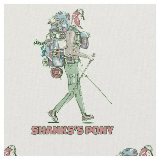 Shanks's pony grappige wandelaar stof (Close Up)