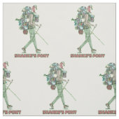 Shanks's pony grappige wandelaar stof (Swatch)