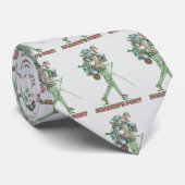 Shanks's pony grappige wandelaar stropdas (Opgerold)