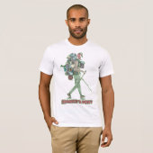 Shanks's pony grappige wandelaar t-shirt (Voorkant volledig)