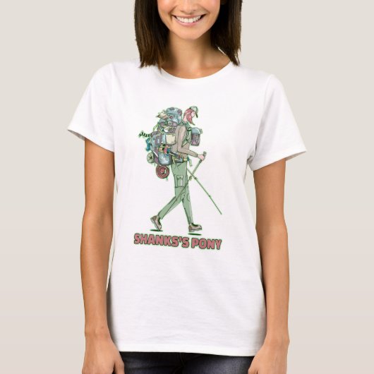 Shanks's pony grappige wandelaar t-shirt (Voorkant)