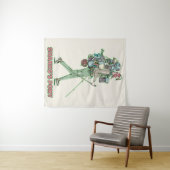 Shanks's pony grappige wandelaar wandkleed (In Situ (horizontaal))