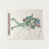 Shanks's pony grappige wandelaar wandkleed (Voorkant (horizontaal))