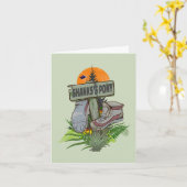 Shanks's pony oude wandelschoenen kaart (Gele Bloem)