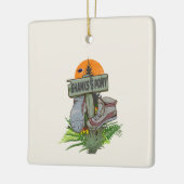 Shanks's pony oude wandelschoenen keramisch ornament (Links)