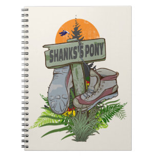 Shanks's pony oude wandelschoenen notitieboek