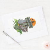 Shanks's pony oude wandelschoenen rechthoekige sticker (Envelop)