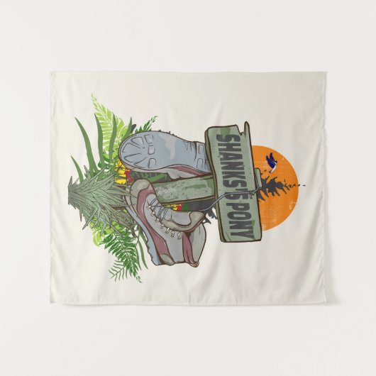 Shanks's pony oude wandelschoenen wandkleed (Voorkant (horizontaal))