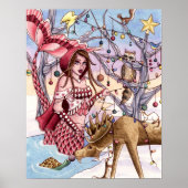 Shanna - Poster met kerstzeemeermin (Voorkant)