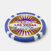 Shannon2 paarse rode bruiloft Vegas poker chip (Enkel)