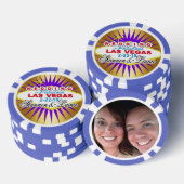 Shannon2 paarse rode bruiloft Vegas poker chip (Opstapeling)