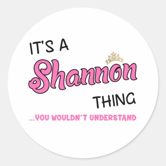 Shannon dat je niet zou begrijpen ronde sticker (Voorkant)