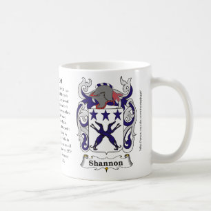 Shannon, de oorsprong, de betekenis en de crest koffiemok
