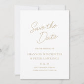 Shannon Gold Elegant Wedding Save The Date (Voorkant)