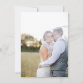 Shannon Gray Elegant Wedding Bedankkaart (Achterkant)