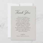 Shannon Gray Elegant Wedding Bedankkaart (Voorkant)