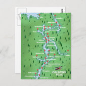 Shannon Ireland Map Briefkaart (Voorkant / Achterkant)