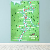 Shannon Ireland Map Canvas Afdruk (Insitu (Houten vloer))