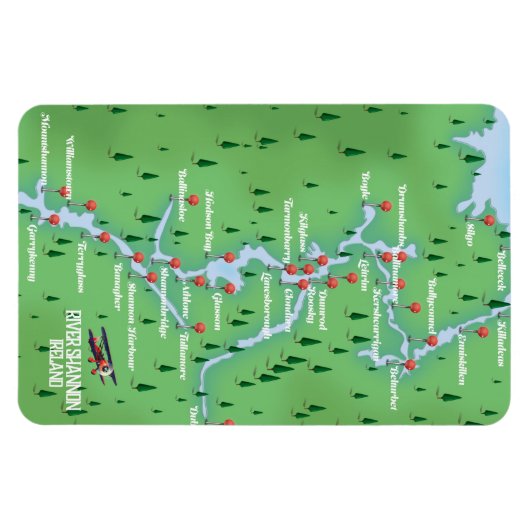 Shannon Ireland Map Magneet (Horizontaal)